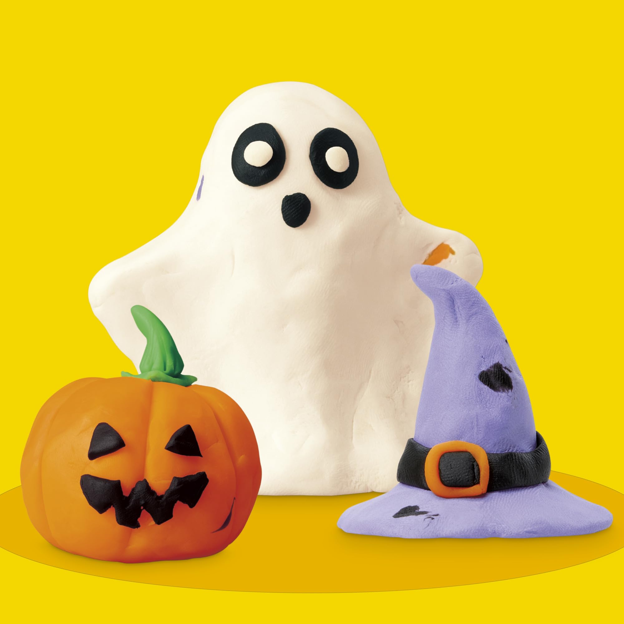 Play-Doh Spooky Colors 30 Pack orange, green, purple, white, and black sticks for Halloween crafts.