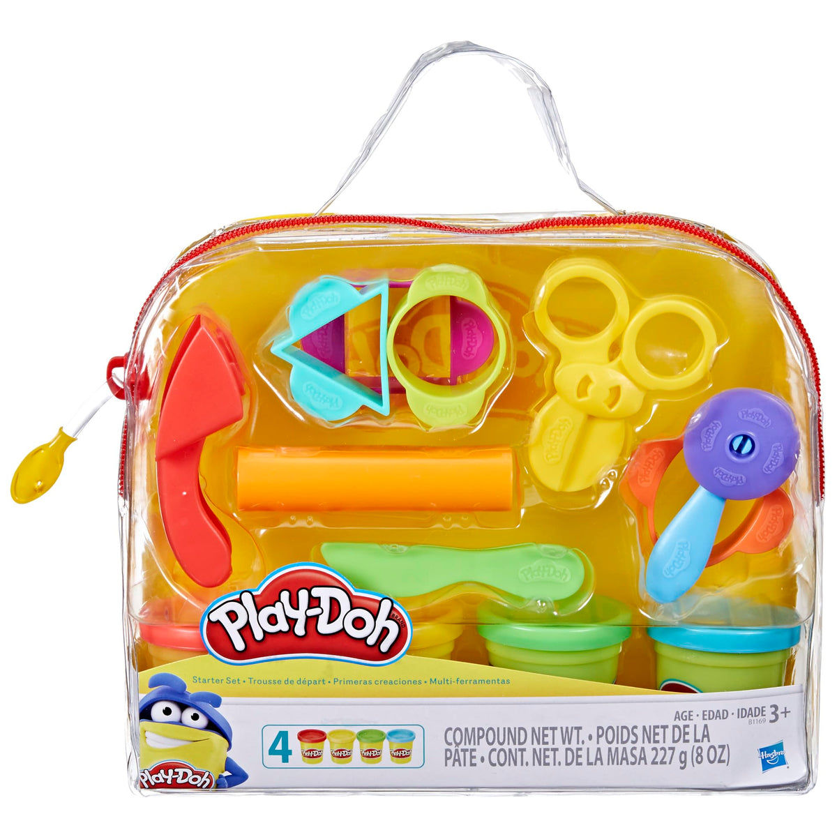 Play-Doh Starter Set with tote enables portable, imaginative play.