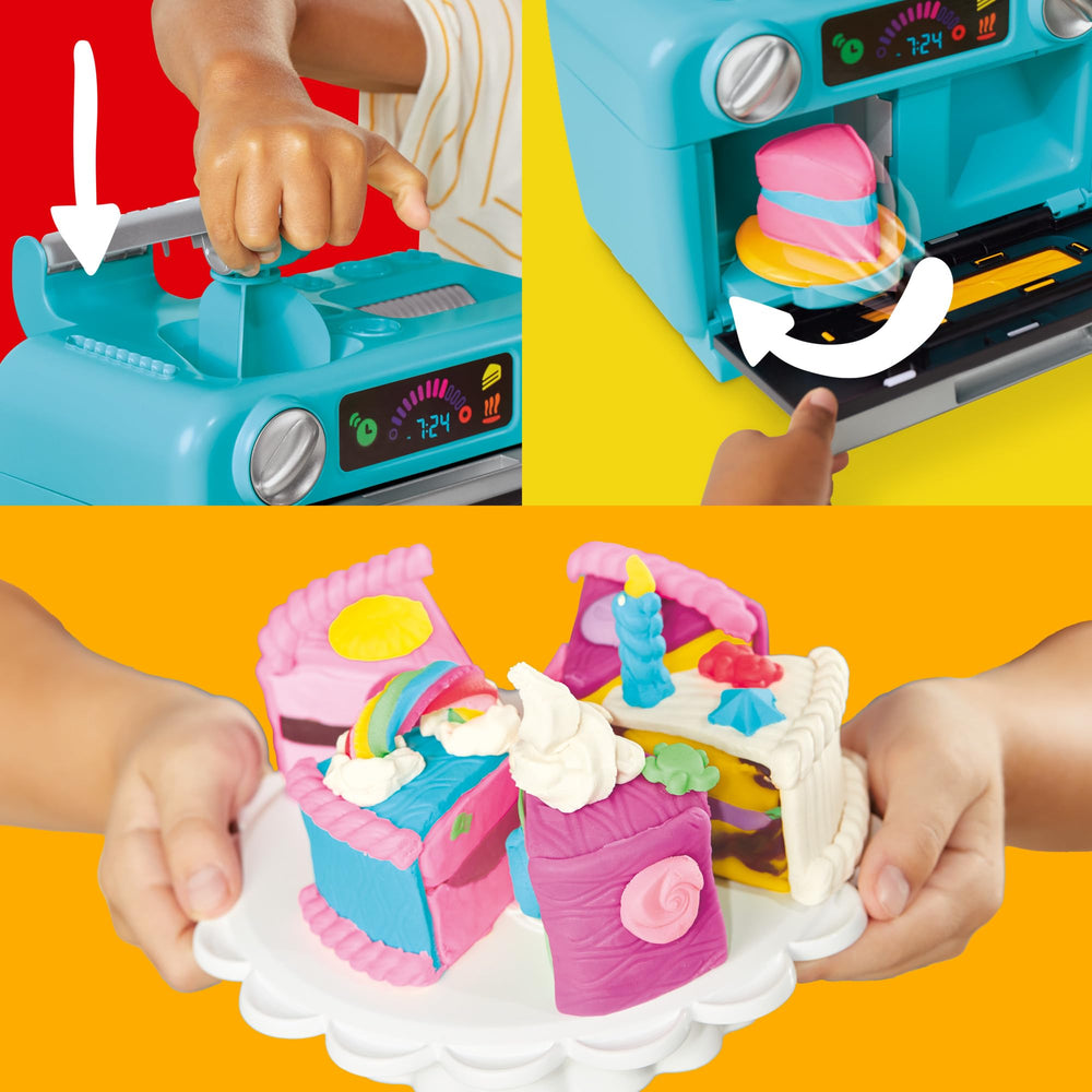 Play-Doh Super Slice Cake Playset: kitchen accessories enable pretend meals.