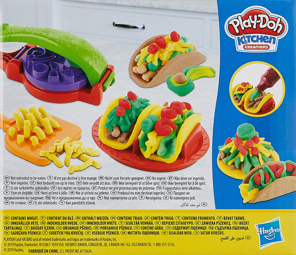 Play-Doh Taco Time cheese grater adds cheese topping details to pretend tacos.