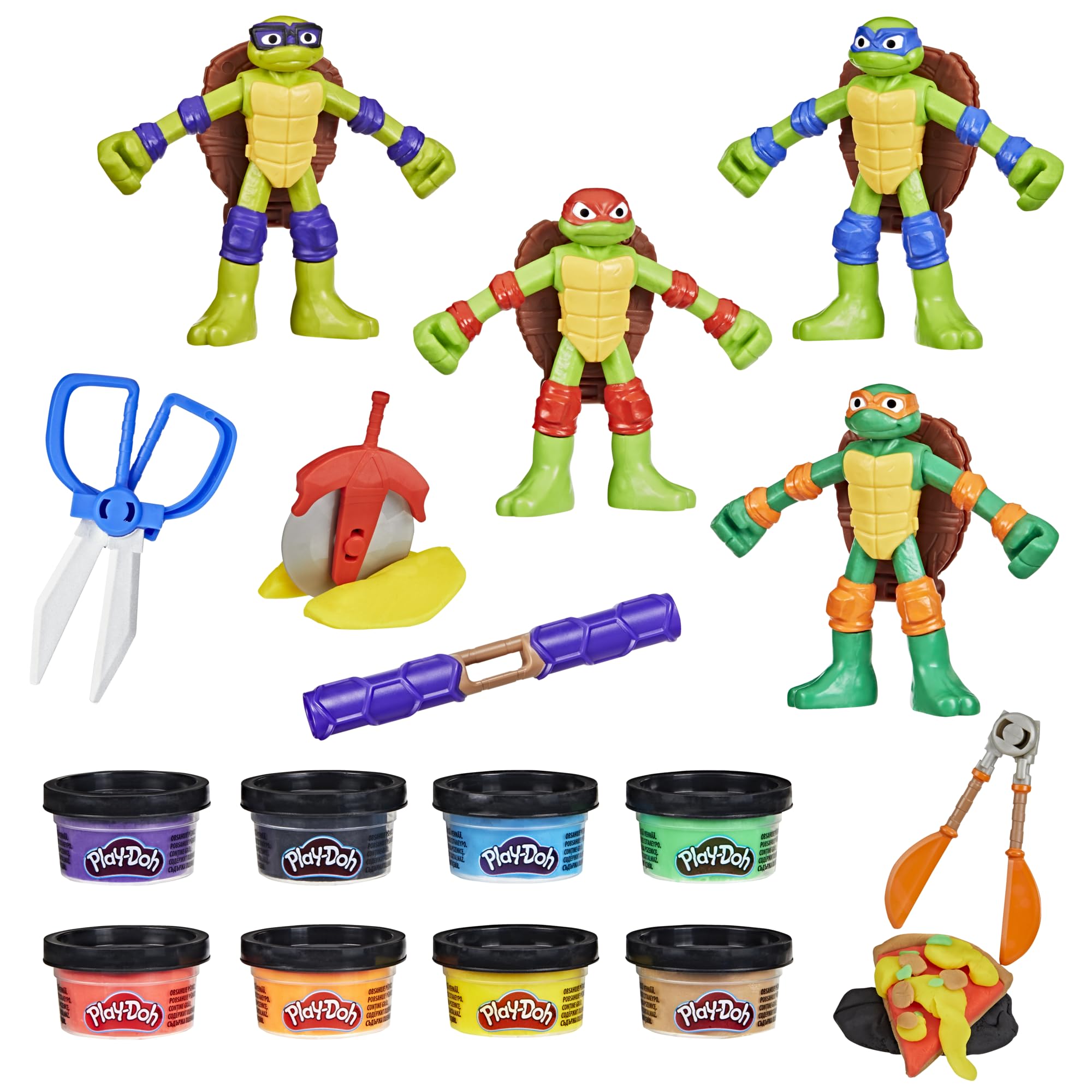 Play-Doh TMNT Leonardo bendy figure ready for hands-on imaginative play