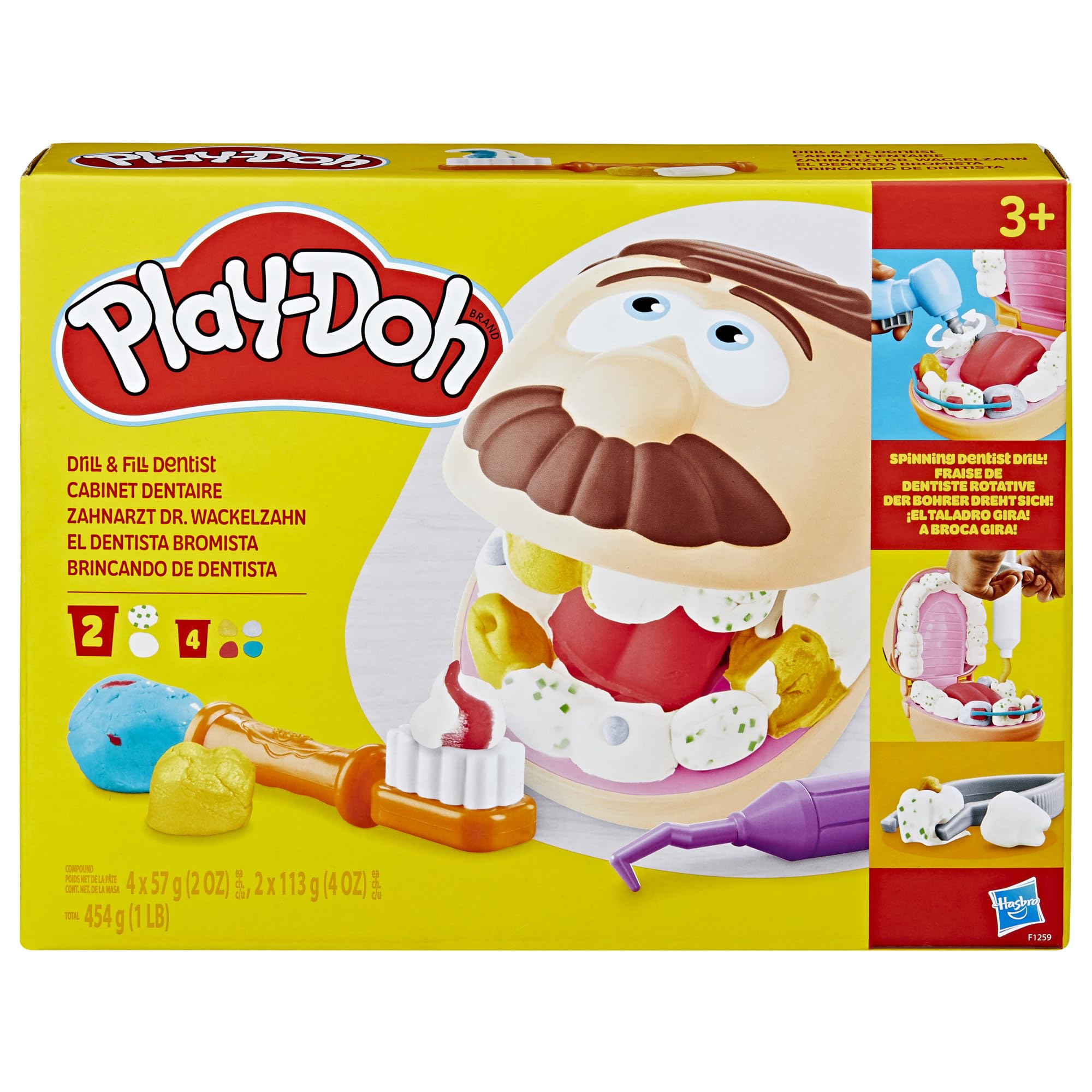 Play-Doh tooth mold with row of teeth fosters quick, tactile dental practice and storytelling.