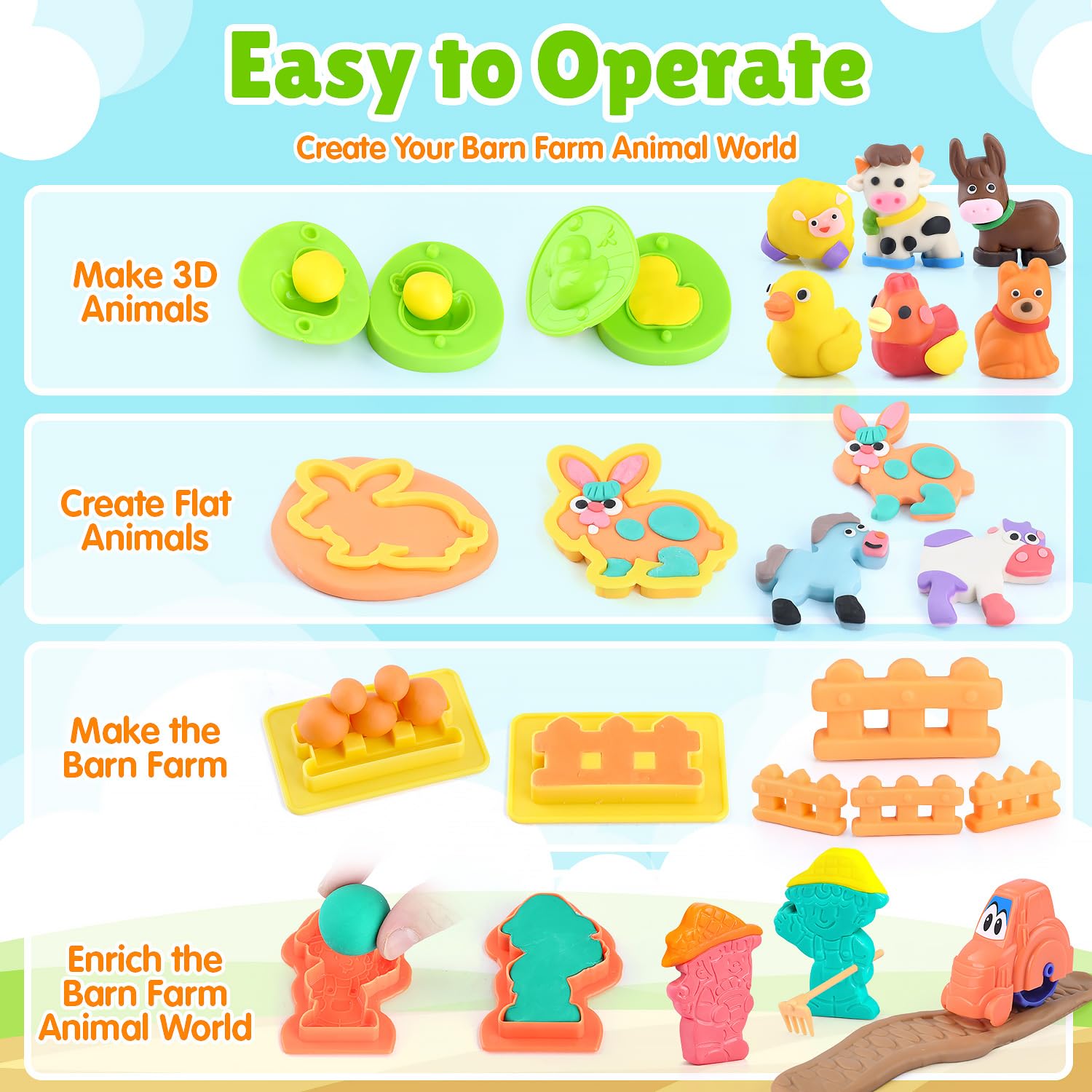 PLAY Dough Molds encourage safe, creative farm scenes with BPA-free, kid-friendly design.
