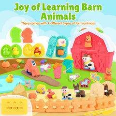 PLAY Dough Tools enable precise cutting and shaping for durable farm-themed creations.