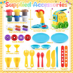 PLAY ice cream cups set up for pretend scoops and serving