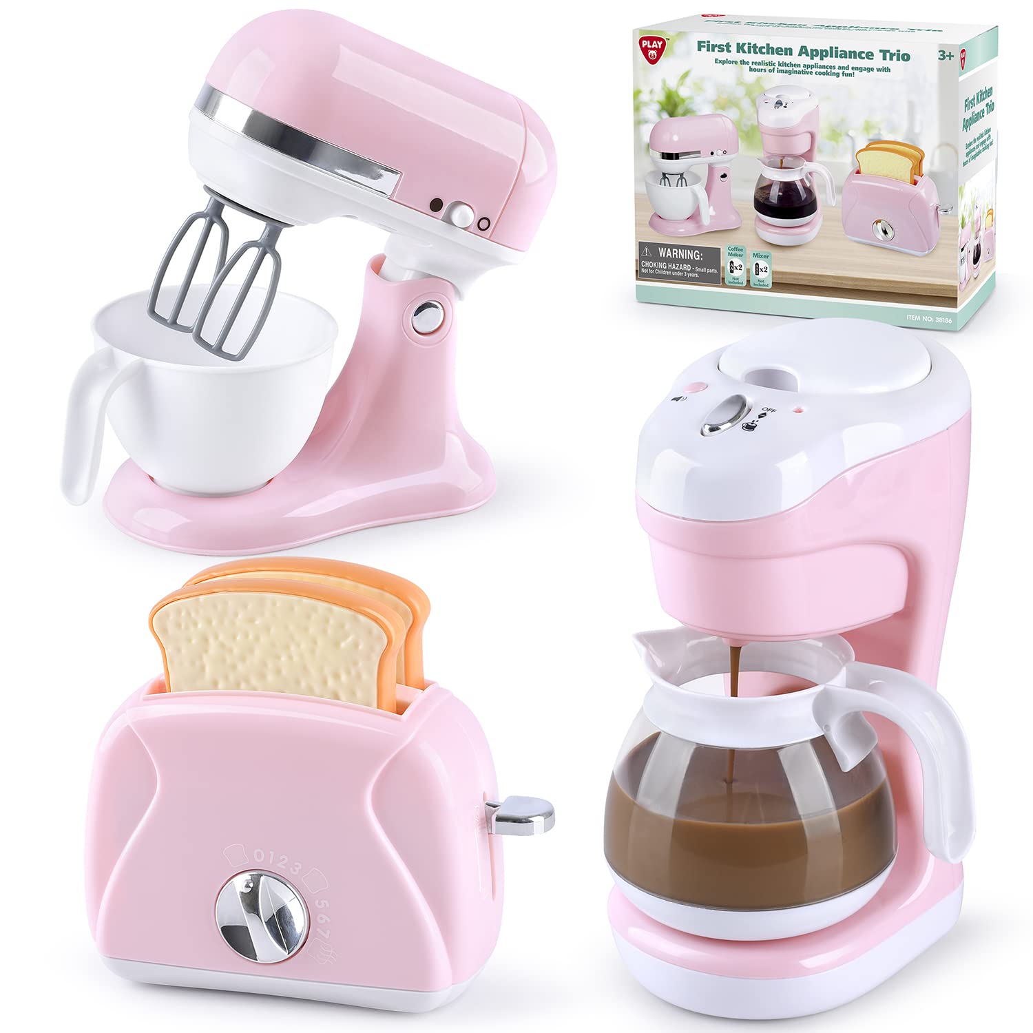 PLAY Kitchen coffee maker with lights and sounds for imaginative pretend play