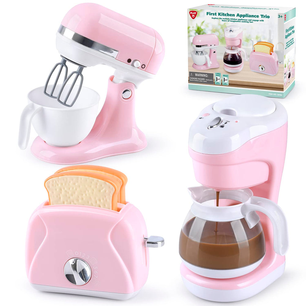 PLAY Kitchen coffee maker with lights and sounds for imaginative pretend play