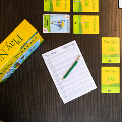Play Nine high-quality paper delivers durable, smooth scoring sheets.