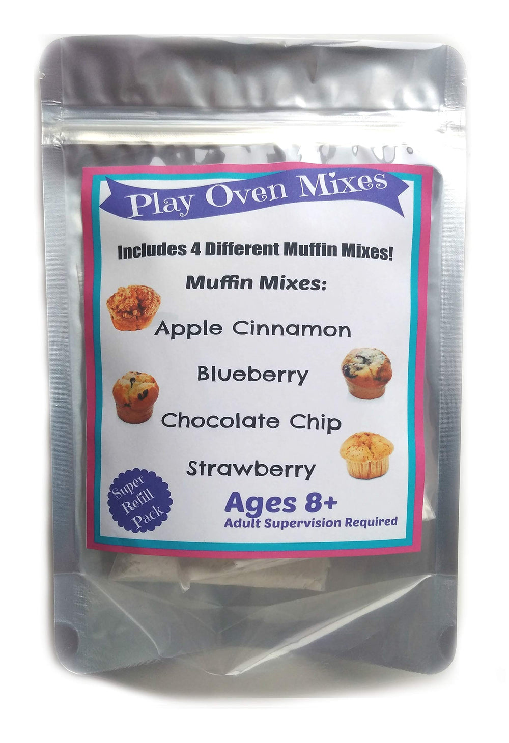Play Oven Mixes Apple Cinnamon muffins refill kit for pretend baking and flavor exploration