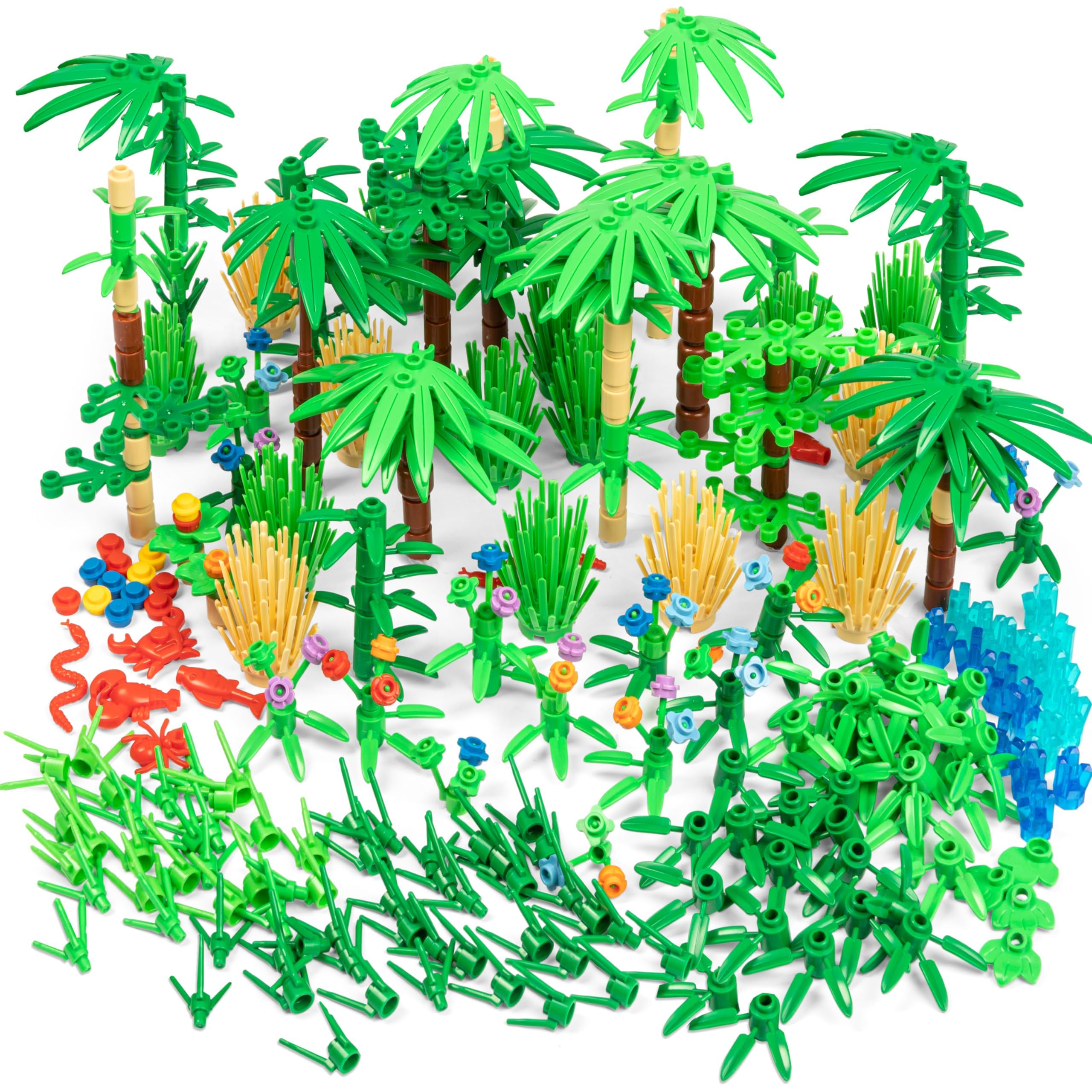 Play Platoon 404-piece jungle kit with plants and trees for vibrant forest scenes.