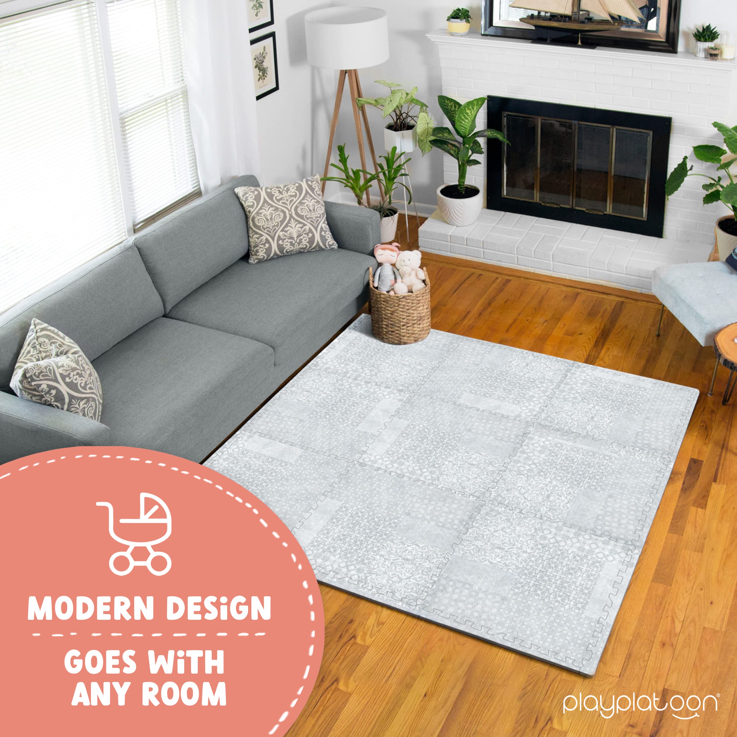 Extra-thick 5/8-inch foam tiles for comfortable floor play