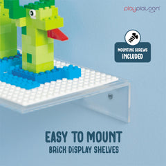 Play Platoon clear acrylic wall shelf with crystal-clear visibility
