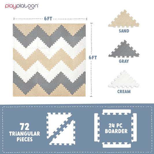 Play Platoon border pieces provide clean edges and floor protection.