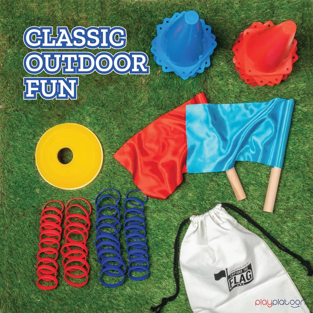 Play Platoon Capture The Flag 20-player set ideal for parties and reunions