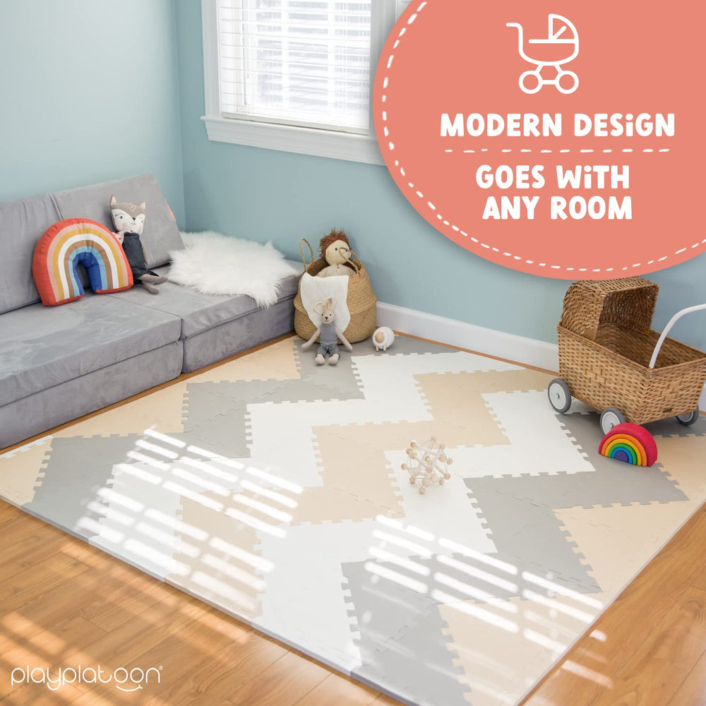 Play Platoon extra-thick foam offers cushioned comfort during play.