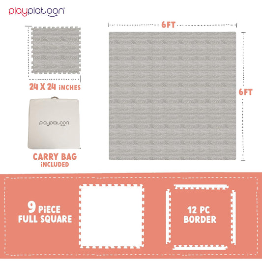 Play Platoon interlocking tiles create a cushioned surface for crawling