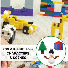 Play Platoon bricks compatible with LEGO and Duplo for mixed builds