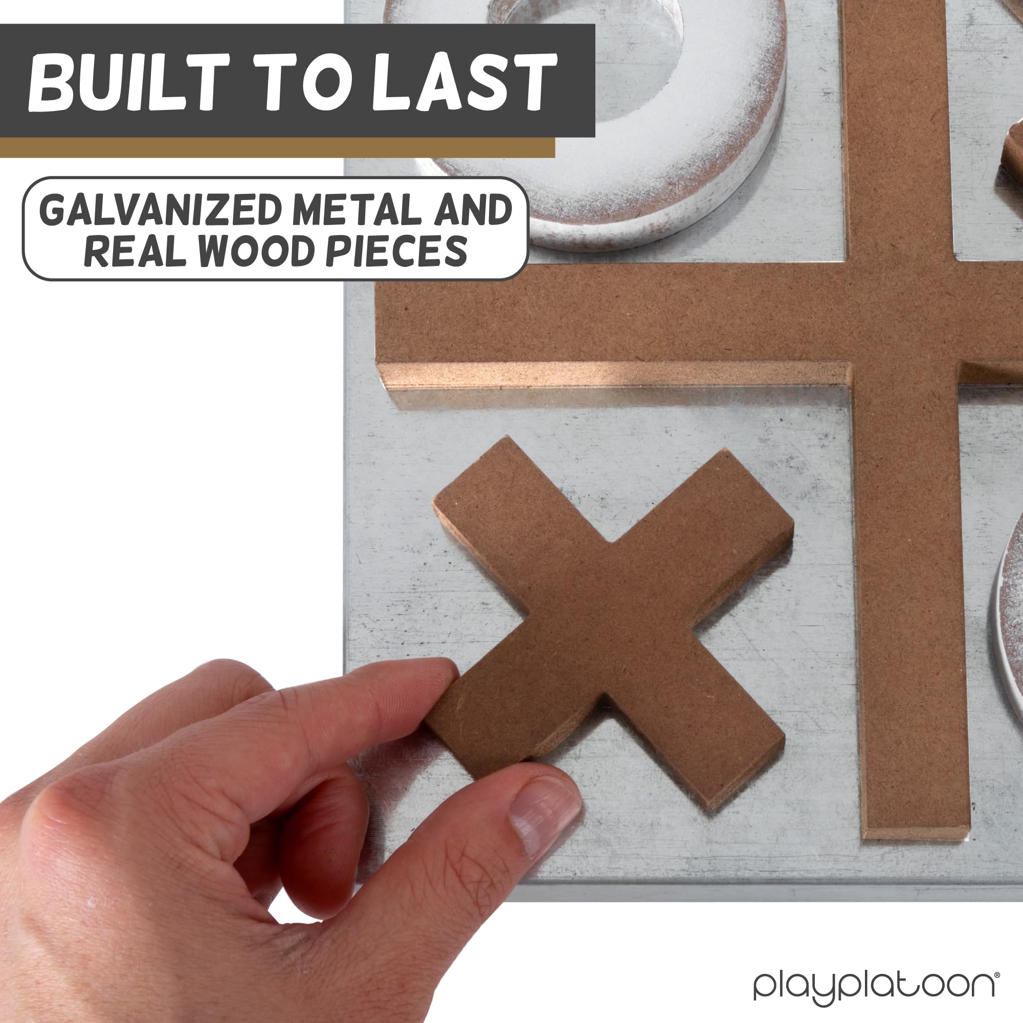 Play Platoon magnetic pieces glide smoothly on a sturdy metal base.