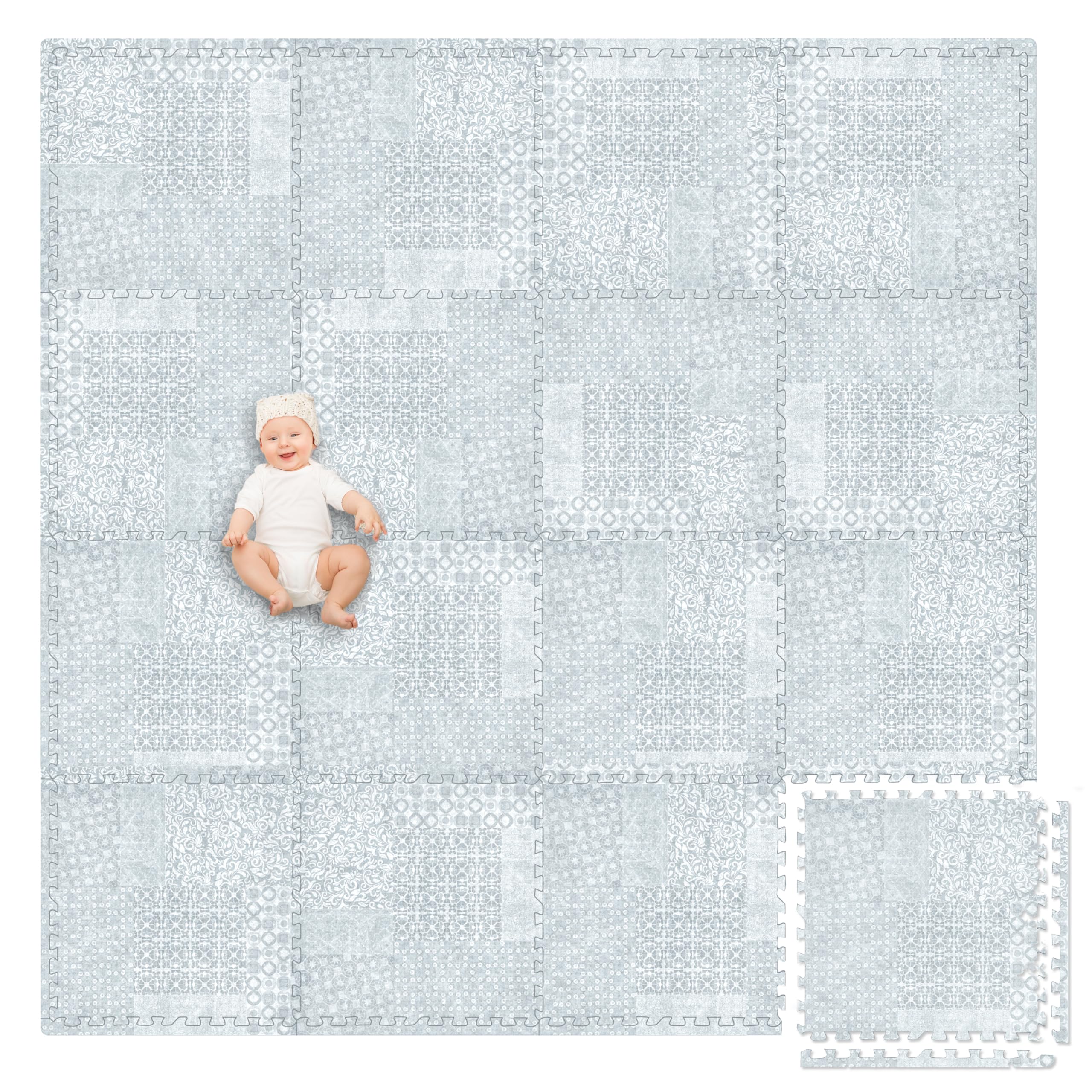 Play Platoon non-toxic foam mat in 96x96 inches for safe, cushioned play on any floor.