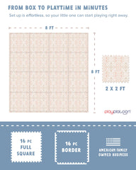 Play Platoon Petal tile interlocking system creates a safe play area
