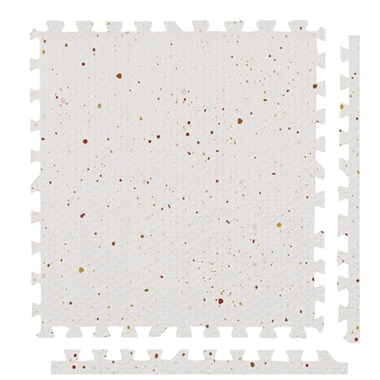 Play Platoon assembled 72x72 inch mat in a bright playroom offering a soft, cushioned play area.