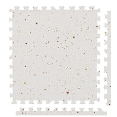 Play Platoon assembled 72x72 inch mat in a bright playroom offering a soft, cushioned play area.