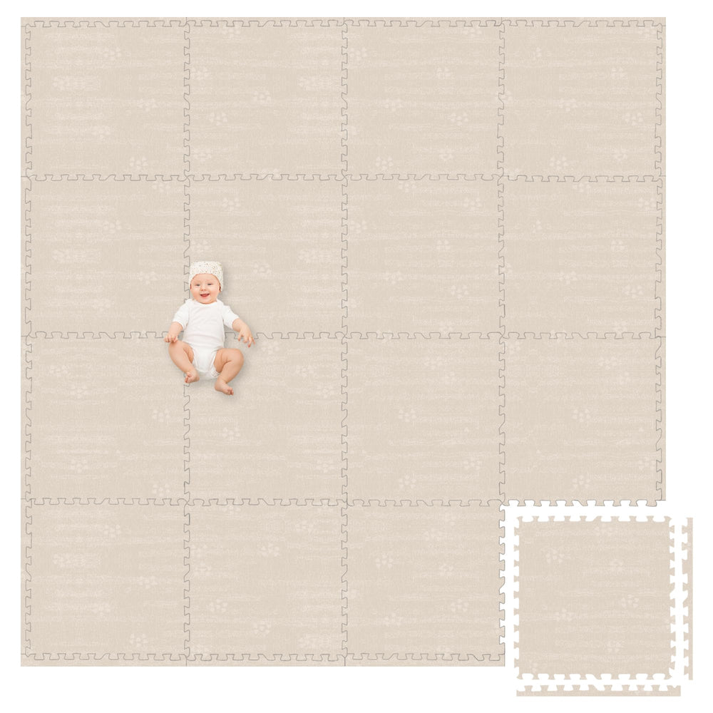 Play Platoon non-toxic play mat tile closeup showing safe cushioned surface for crawlers