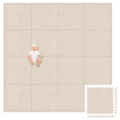 Play Platoon non-toxic play mat tile closeup showing safe cushioned surface for crawlers
