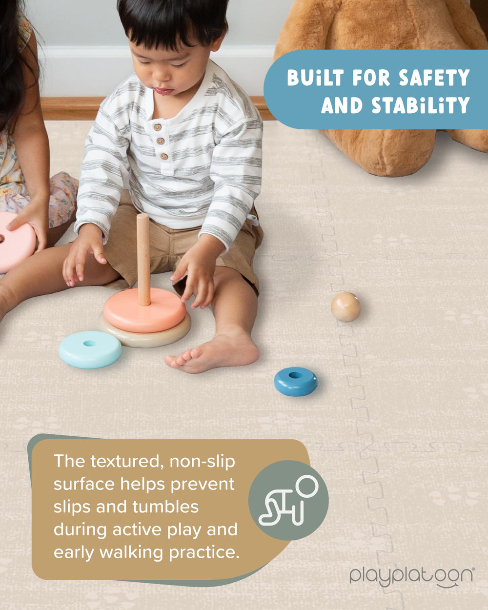 Play Platoon non-toxic safety-certified mat ideal for babies and toddlers