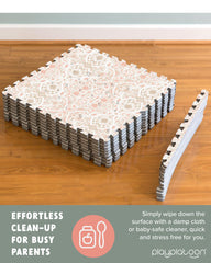Water-resistant surface wipes clean after spills quickly.