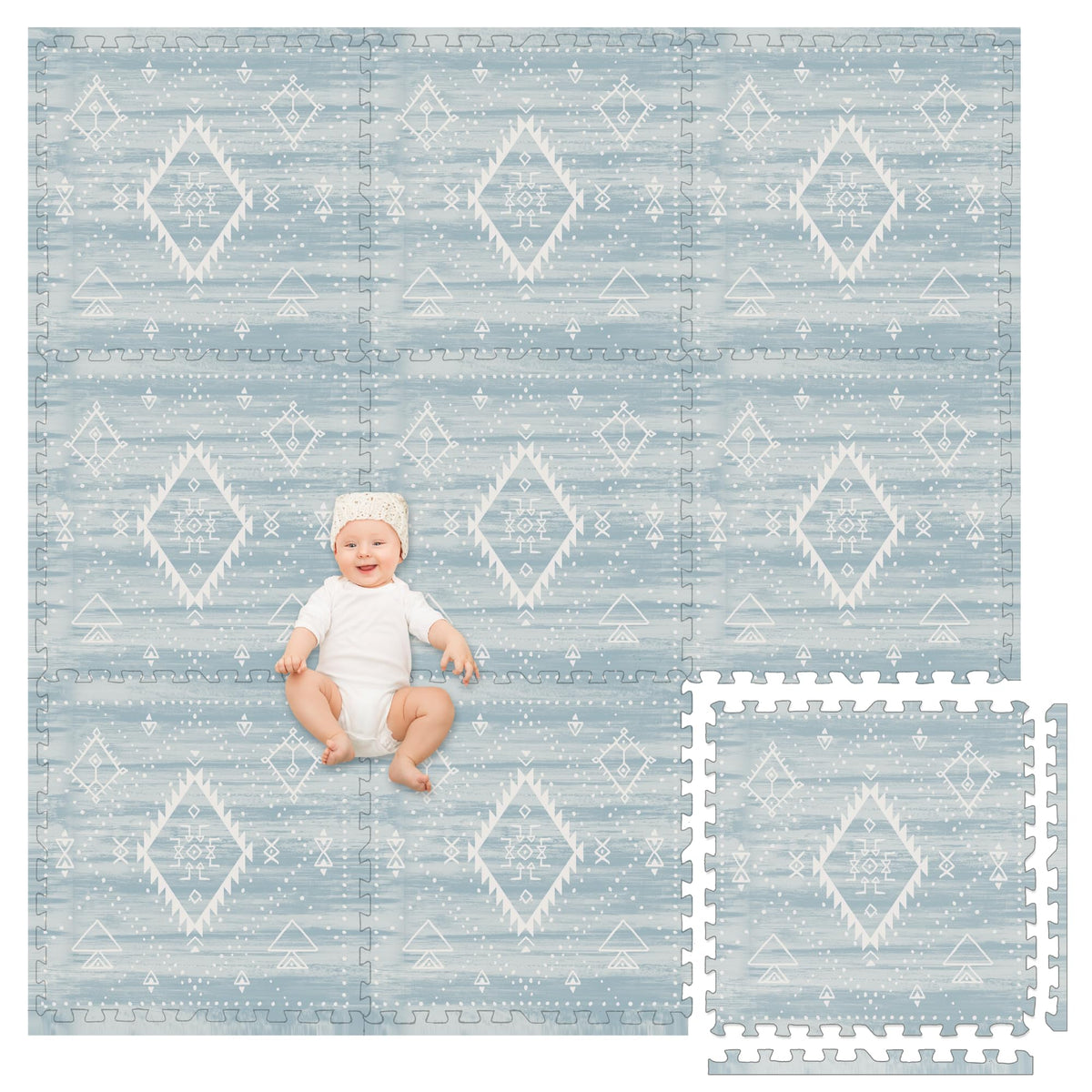 Play Platoon Saguaro print floor mats showcase bold cactus design for kids' rooms.