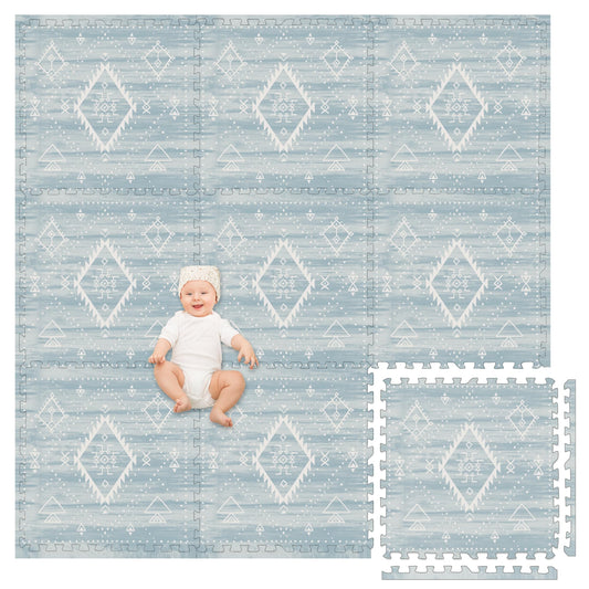 Play Platoon Saguaro print floor mats showcase bold cactus design for kids' rooms.