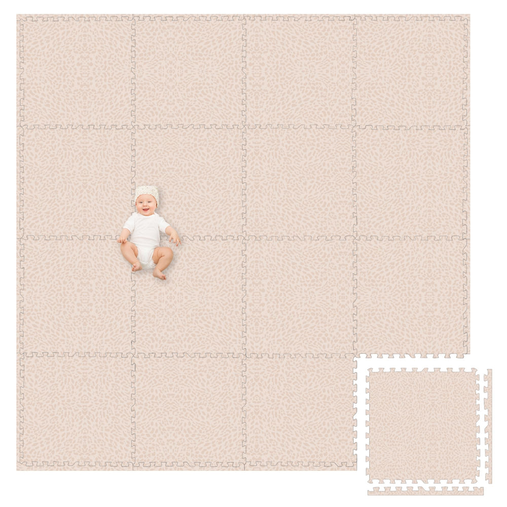 Play Platoon Savanna tiles close-up with seamless interlock for safe play area