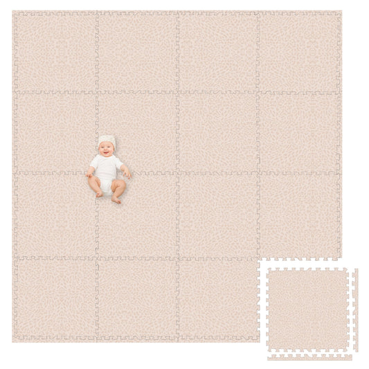 Play Platoon Savanna tiles close-up with seamless interlock for safe play area