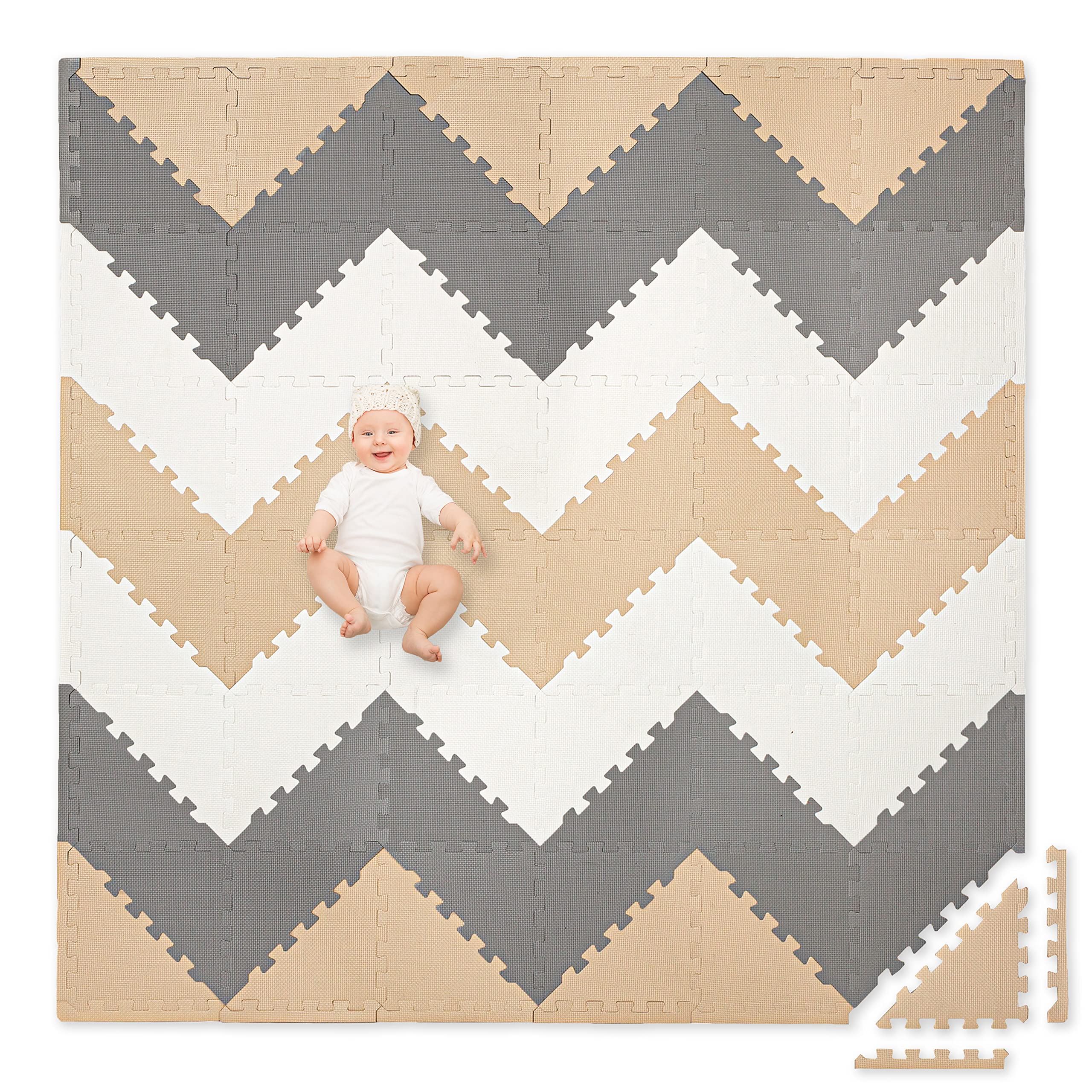 Play Platoon triangle mat tiles arranged for versatile layouts and soft, safe flooring.