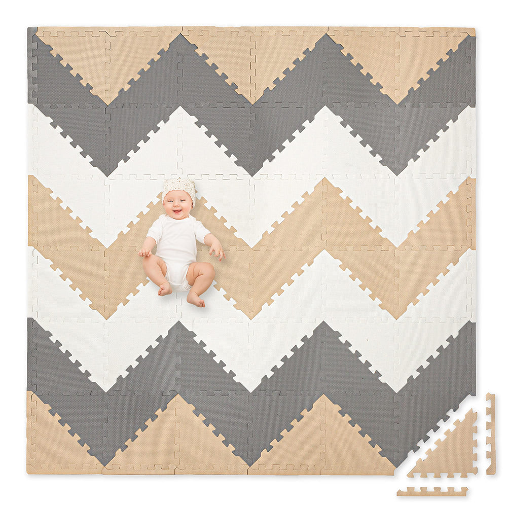 Play Platoon triangle mat tiles arranged for versatile layouts and soft, safe flooring.