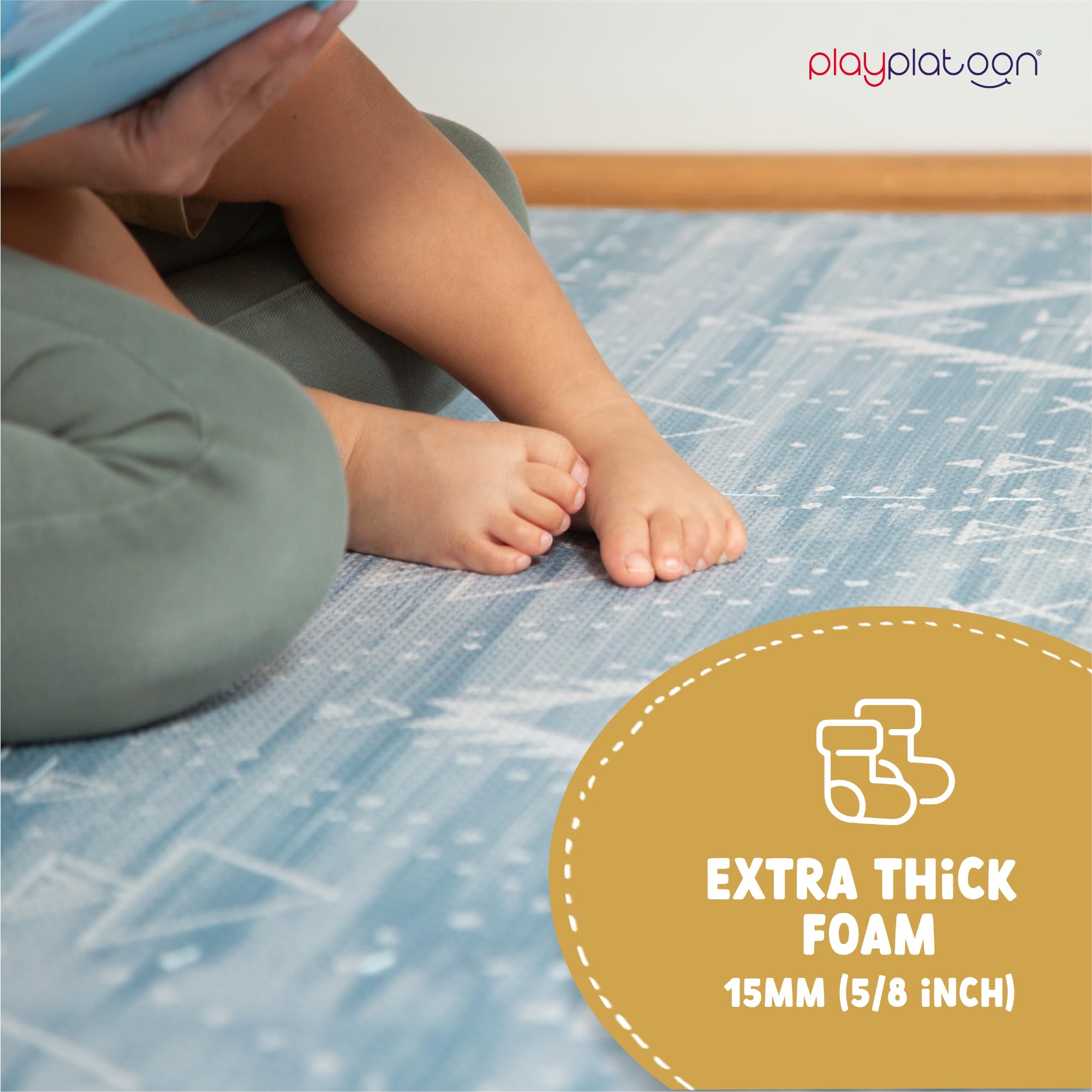 Play Platoon water-resistant durable foam is easy to wipe clean after playtime.