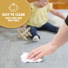 Water resistant foam surface stays durable with everyday spills.