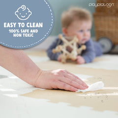 Play Platoon water-resistant foam stays durable in busy spaces.