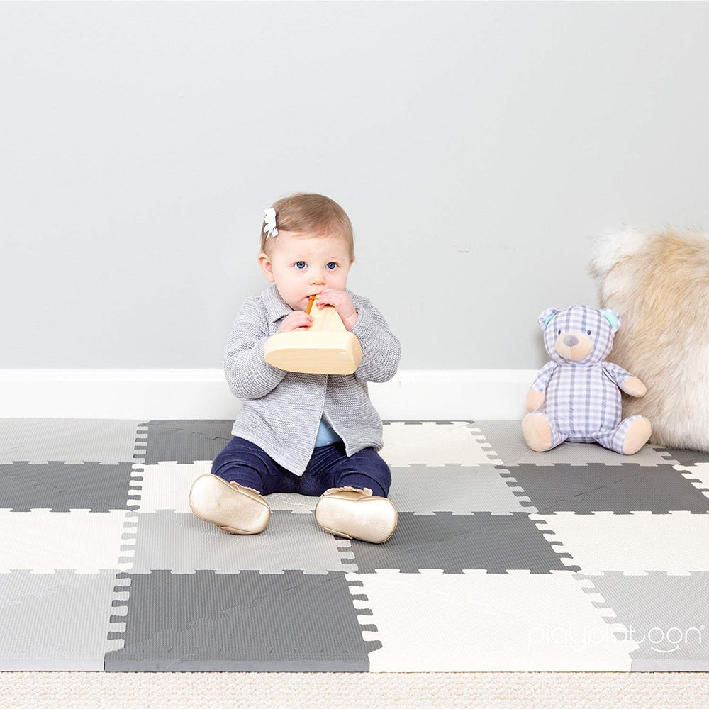 Play Platoon water-resistant foam cleans easily after active sessions.