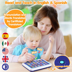 PLAY tablet alphabet letters display helps kids learn letters visually.