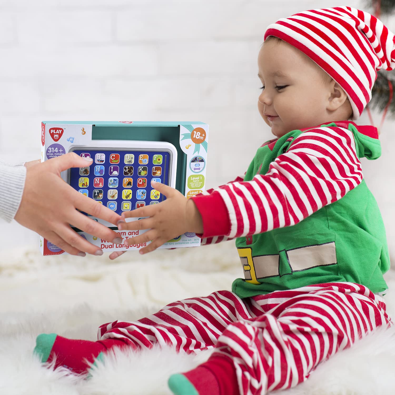 Compact, travel-friendly PLAY tablet supports learning during car rides.