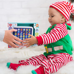 Compact, travel-friendly PLAY tablet supports learning during car rides.