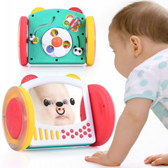 PLAY tummy time toy rolling mirror promotes visual tracking and exploration.