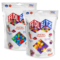 Play Visions FidlBitz soft foam cubes ready to stack.