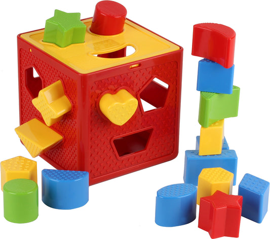 Play22 baby blocks shape sorter cube for color learning and sorting practice.