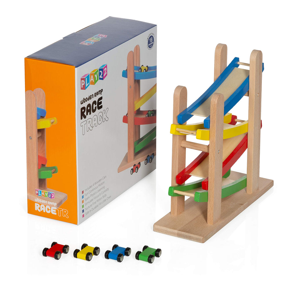 Play22 durable wooden ramp set supports independent play and fine motor skills.
