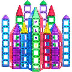 Play22 magnetic tiles square tiles showcase bright colors and expandable designs for hands-on building.