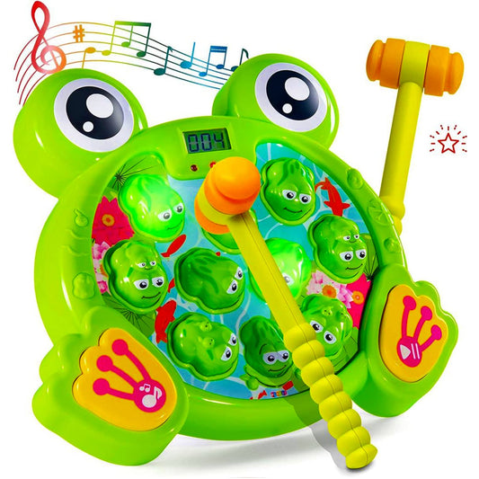 Play22 Whack A Frog game front view showing action to develop dexterity