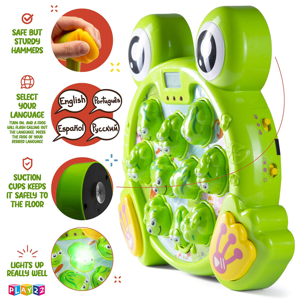 Play22 Whack A Frog game lights and sounds enhance sensory engagement
